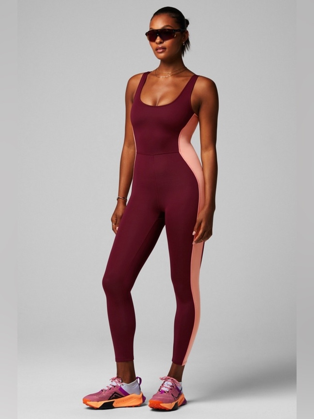 NWT Fabletics Atlantis Scuba 7/8 Jumpsuit Size Large